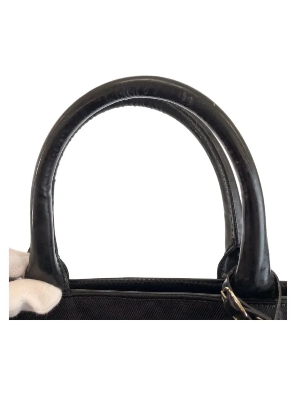 Gucci Black Silver Nylon 019 Tote Shoulder Bag 2-Way